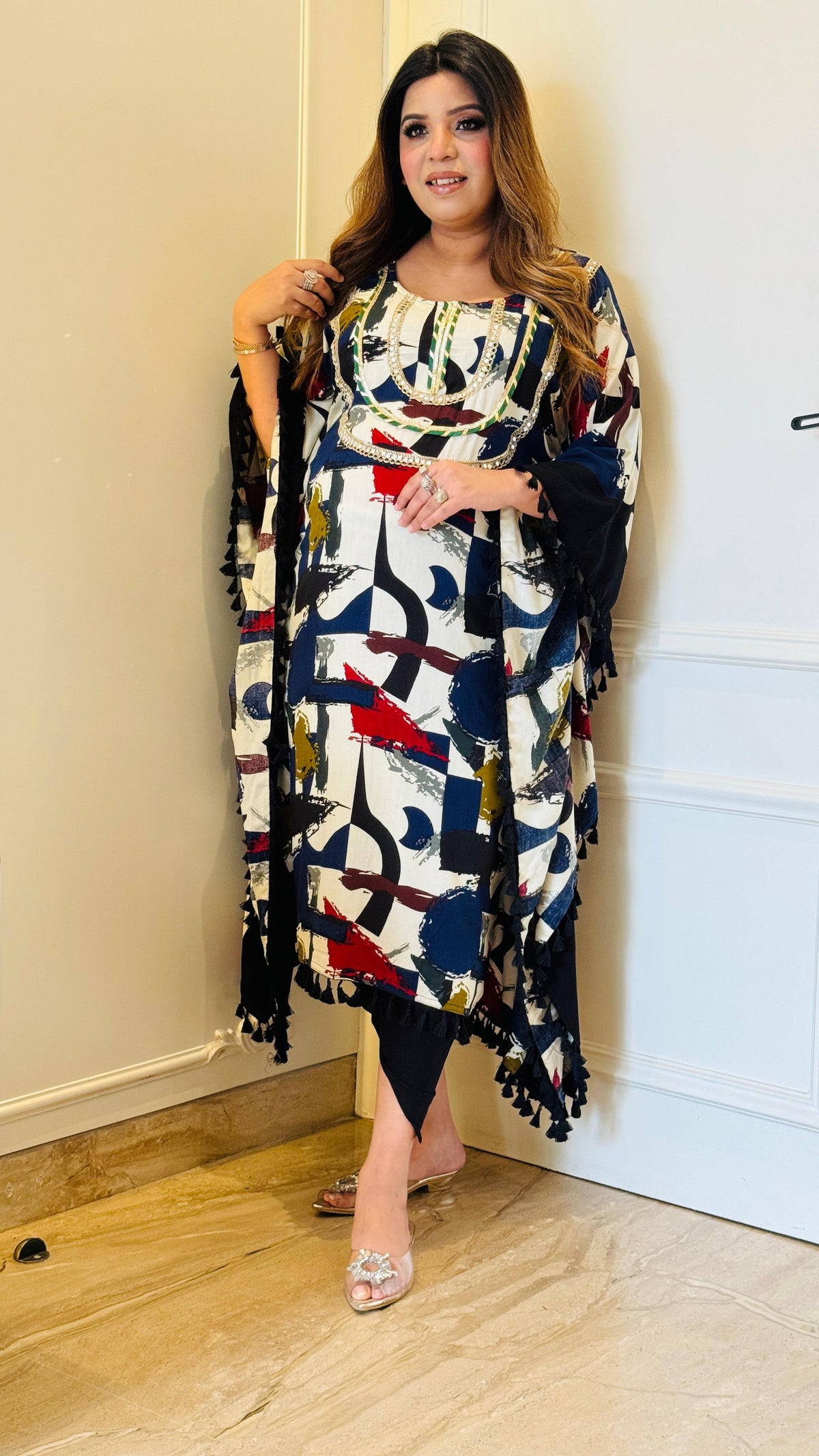 Rayon Kaftan Tulip Set