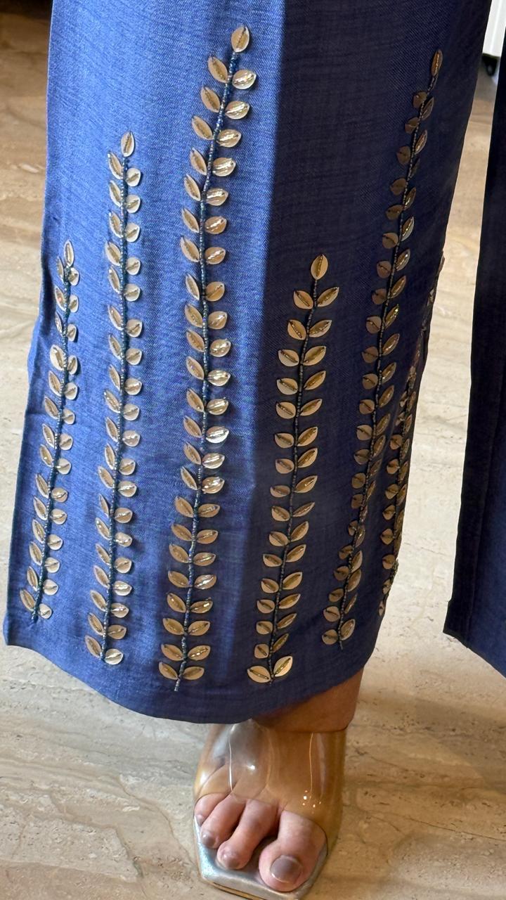 Luxe Handwork Jumpsuit- Black, Blue, Purple