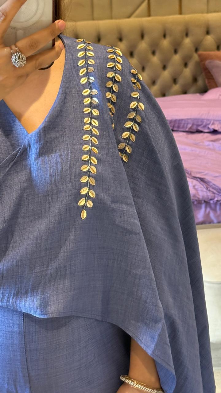 Luxe Handwork Jumpsuit- Black, Blue, Purple