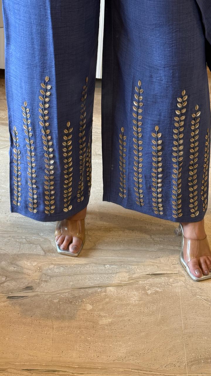 Luxe Handwork Jumpsuit- Black, Blue, Purple