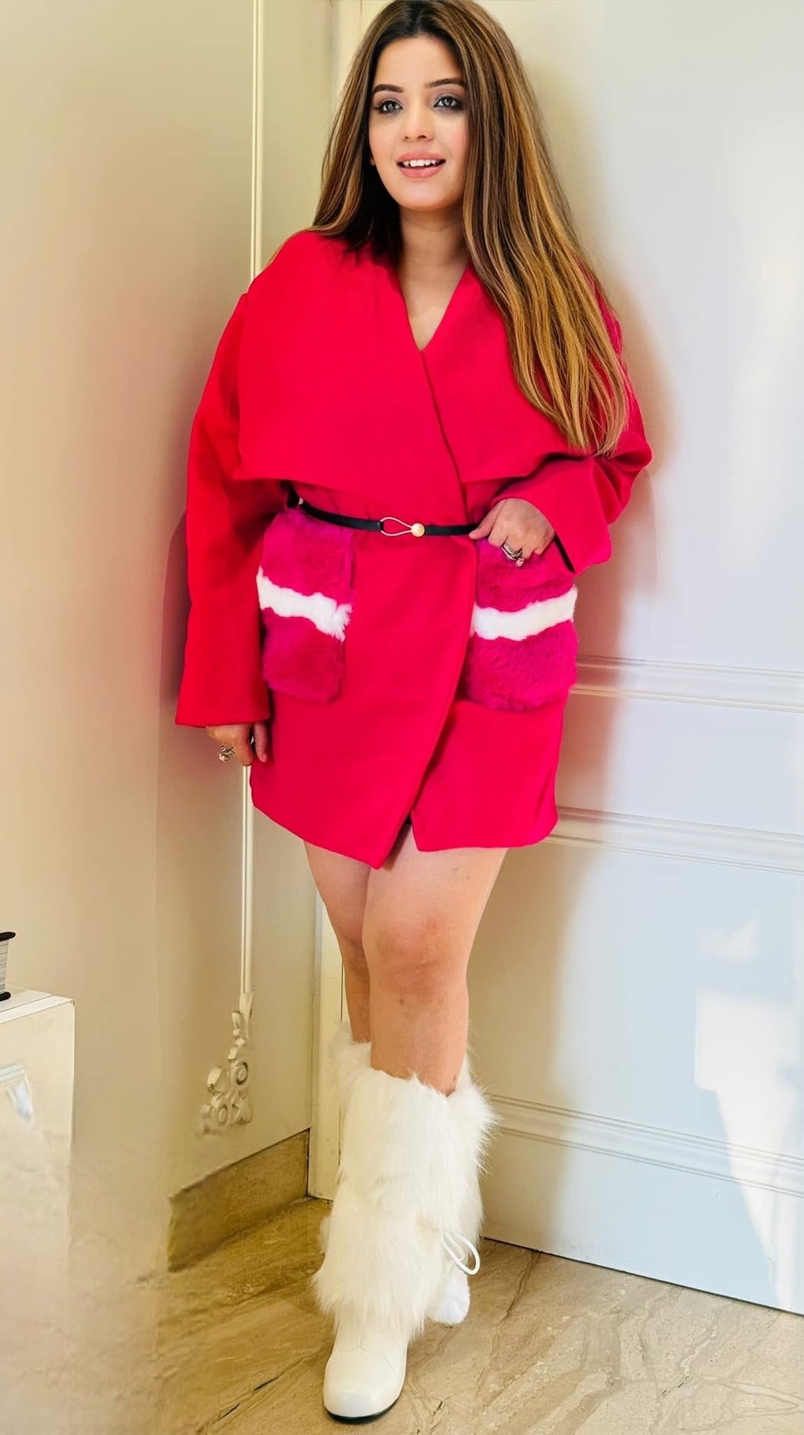 Long Coat- Yellow, White, Magenta, Maroon