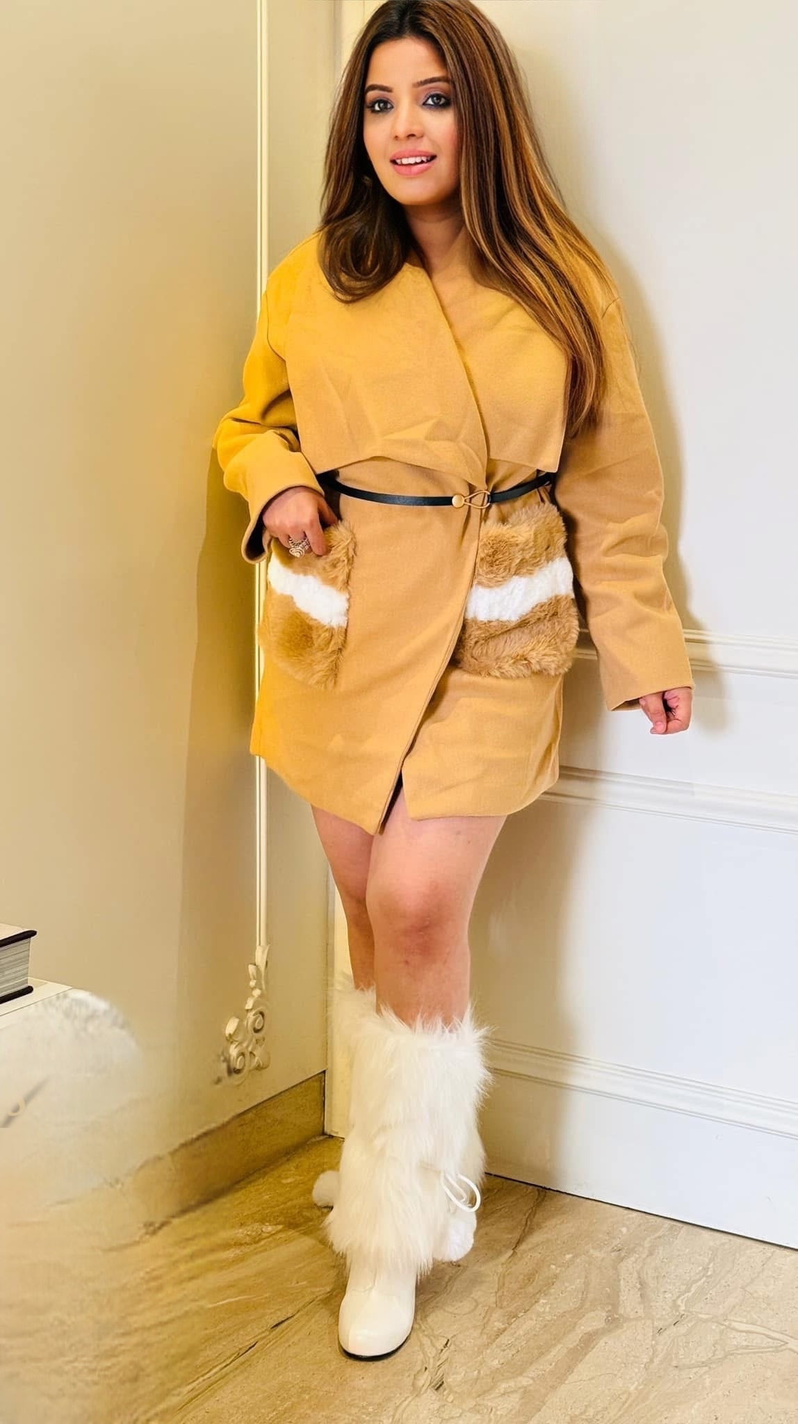 Long Coat- Yellow, White, Magenta, Maroon