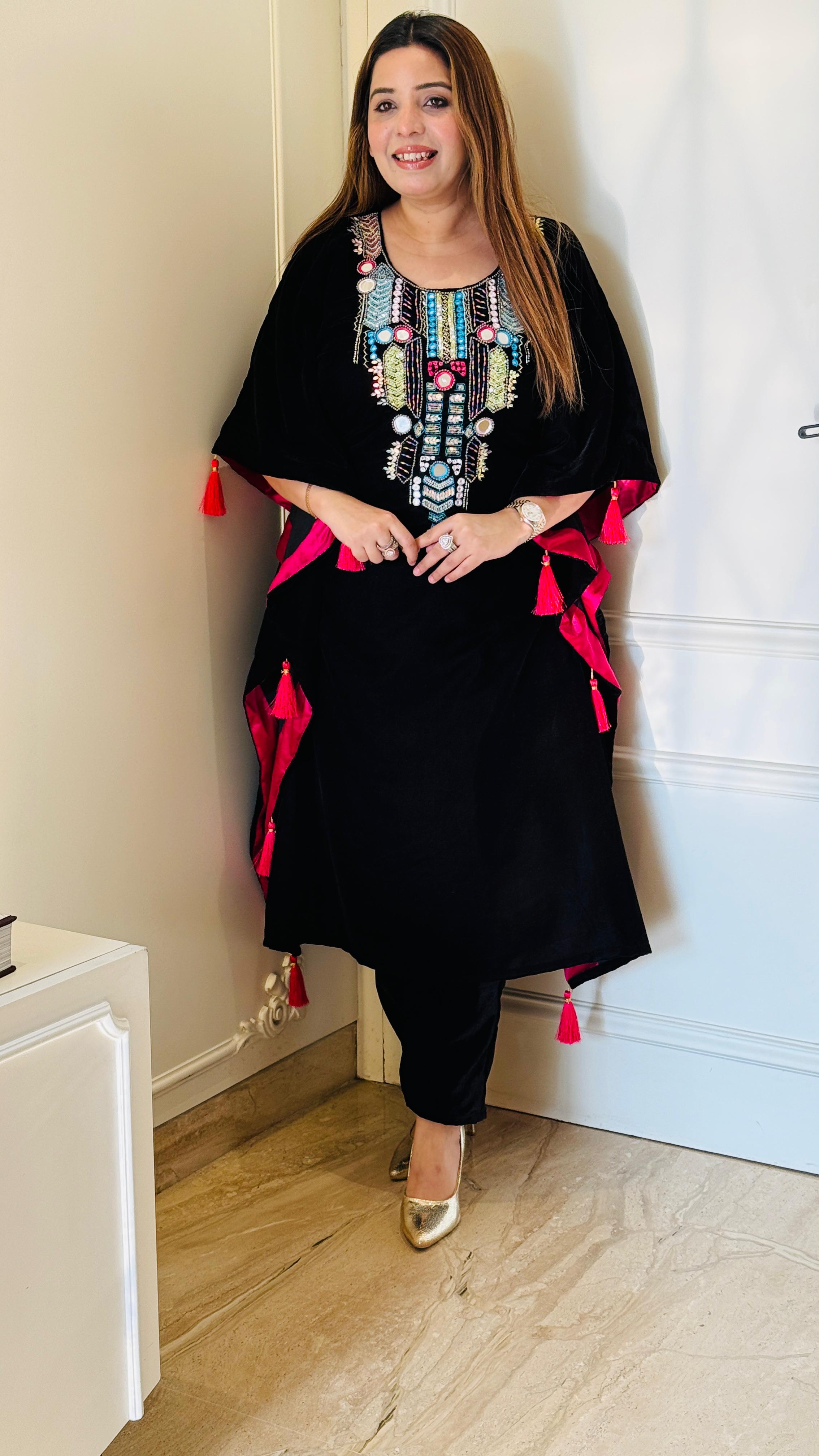 Velvet Handwork Kaftan – Luxe Collection