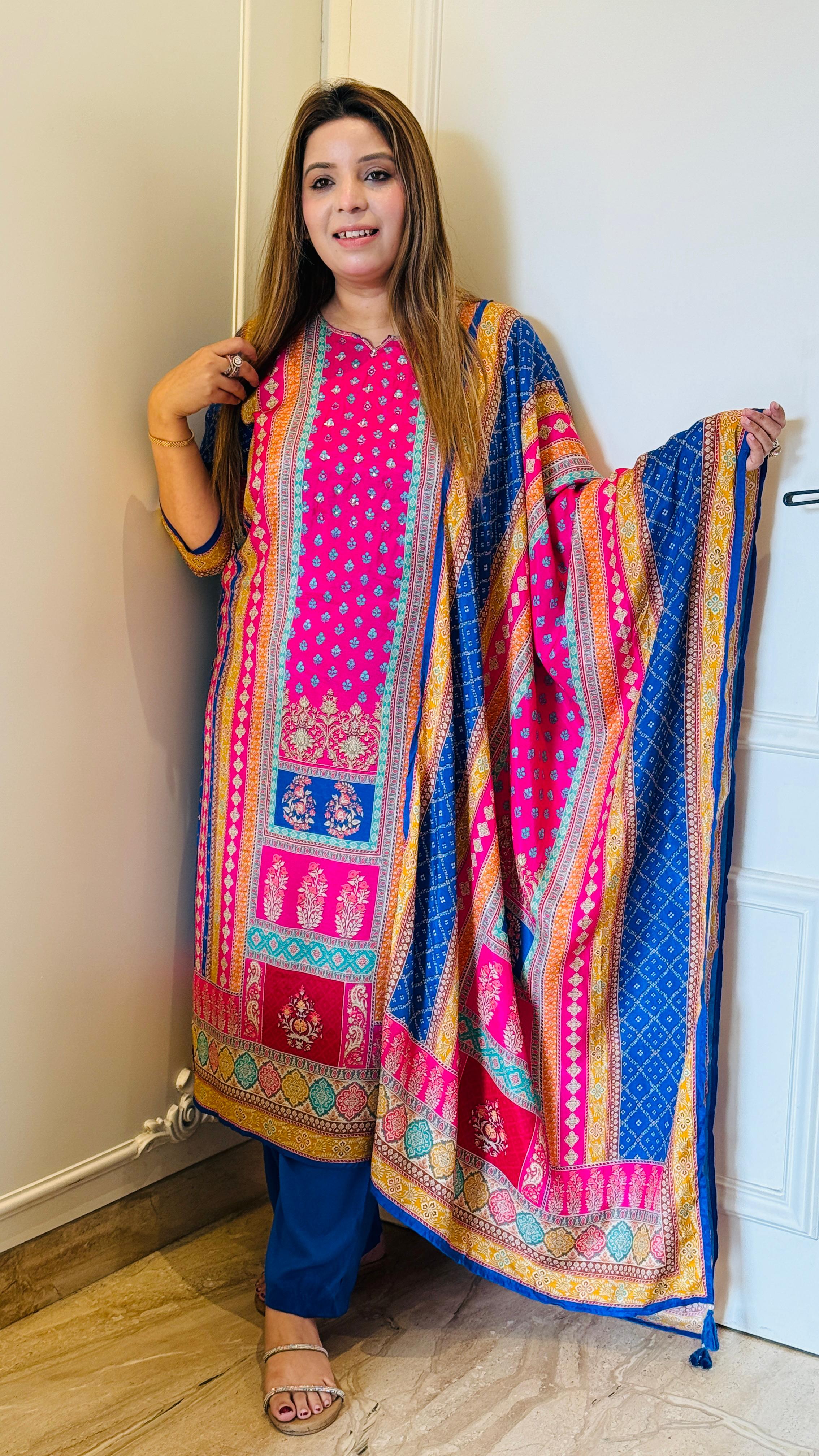 Maslin Digital Print Suit Set