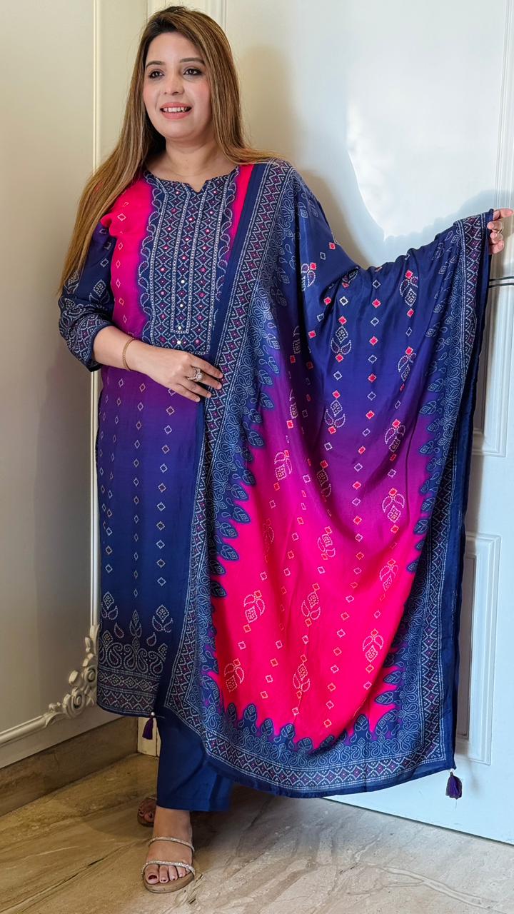 Zarisha Bandhani Suit Set