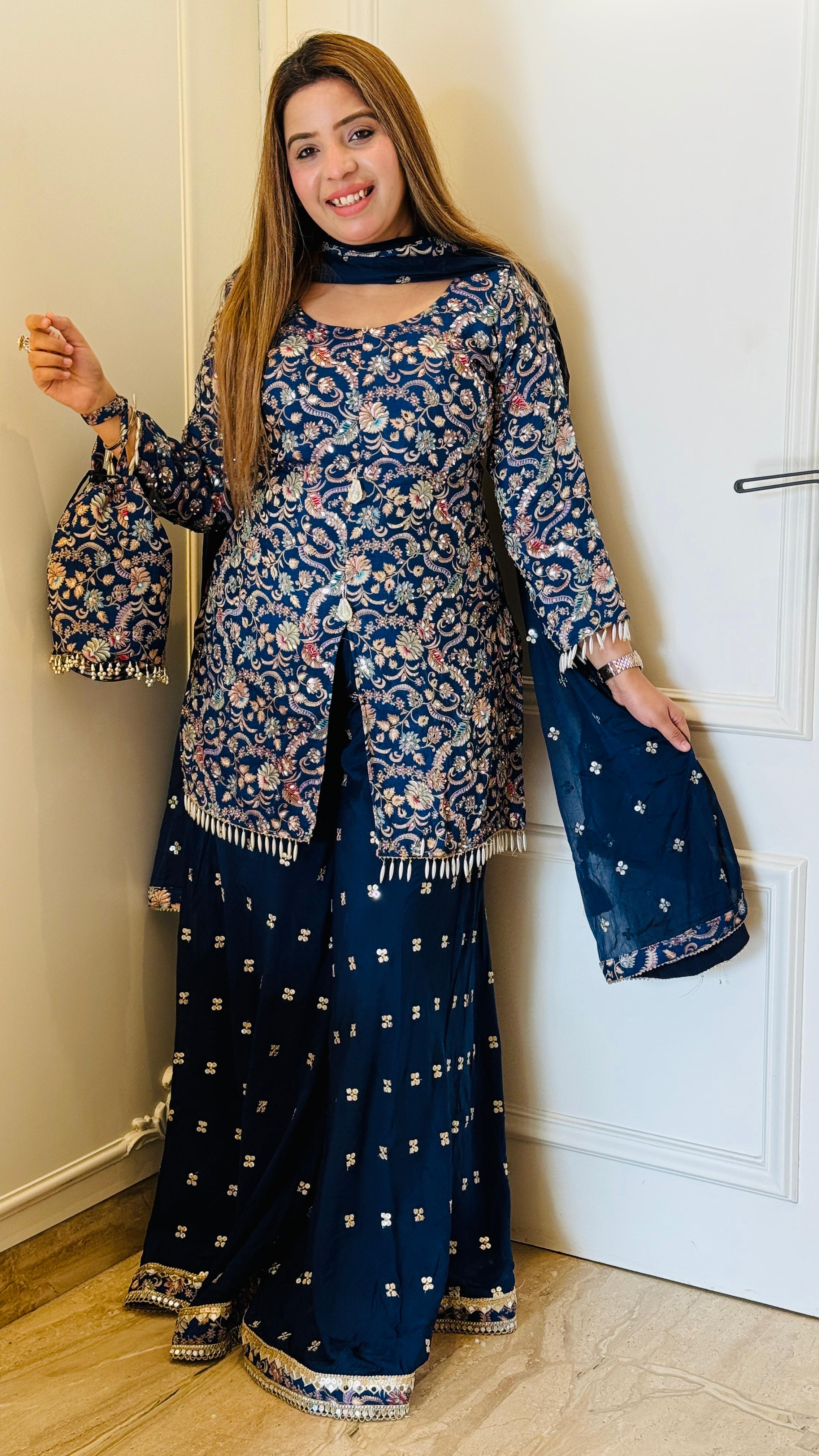 Blue Lumeira Wedding Suit Set