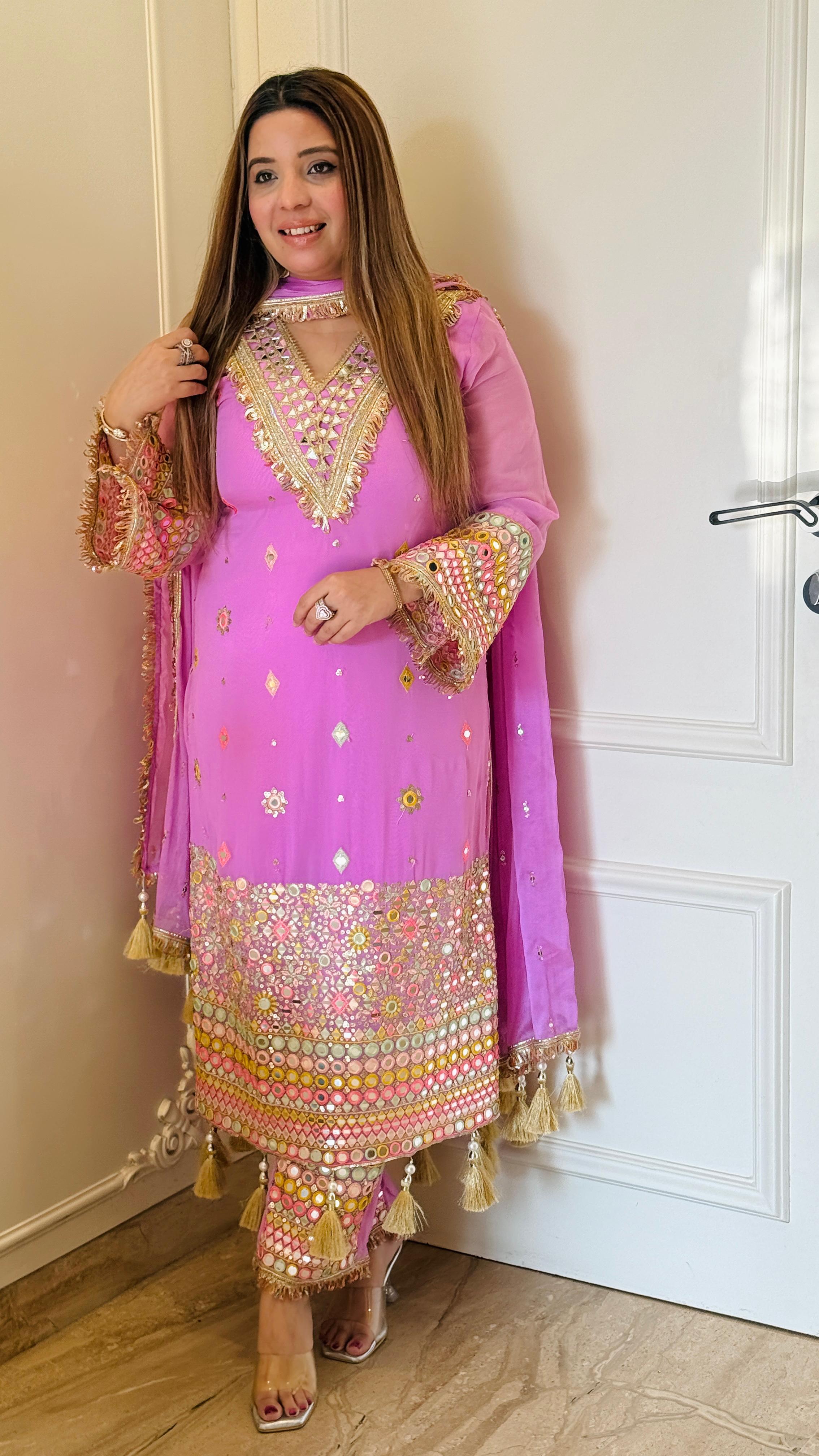 Pink Radiance Mirror Suit Set