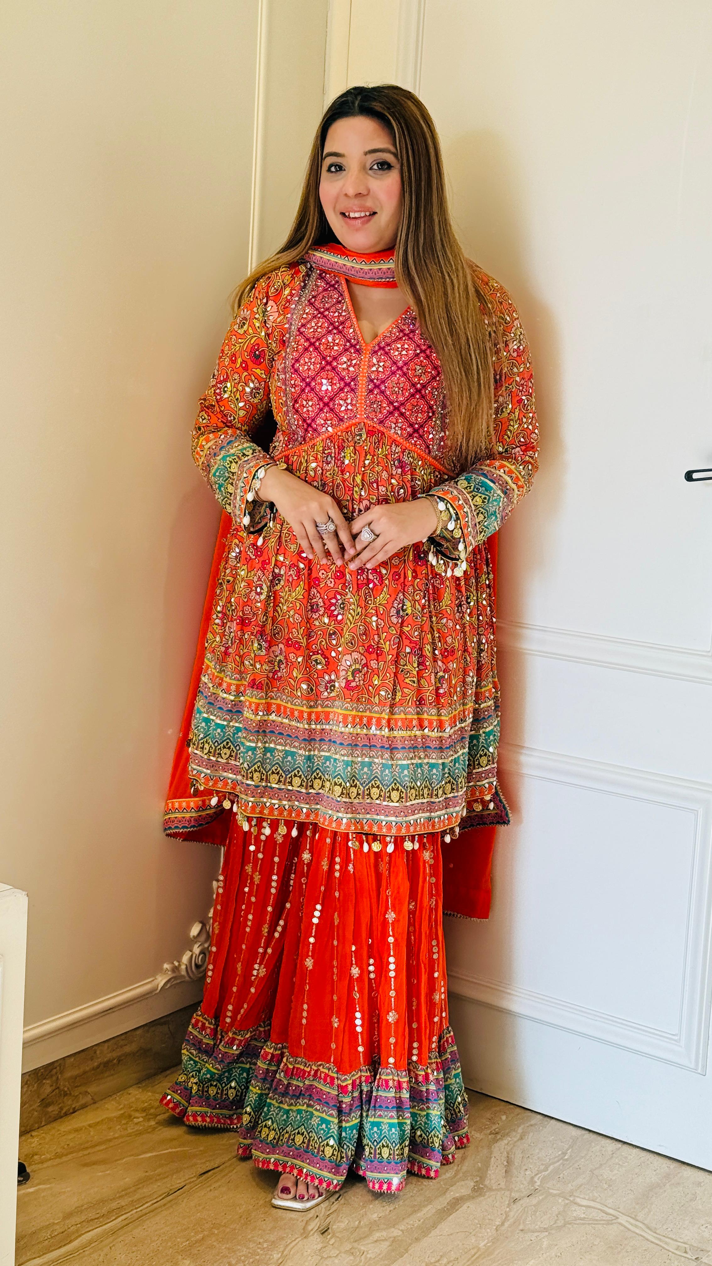 Multicolor Celeste Mirror Suit Set