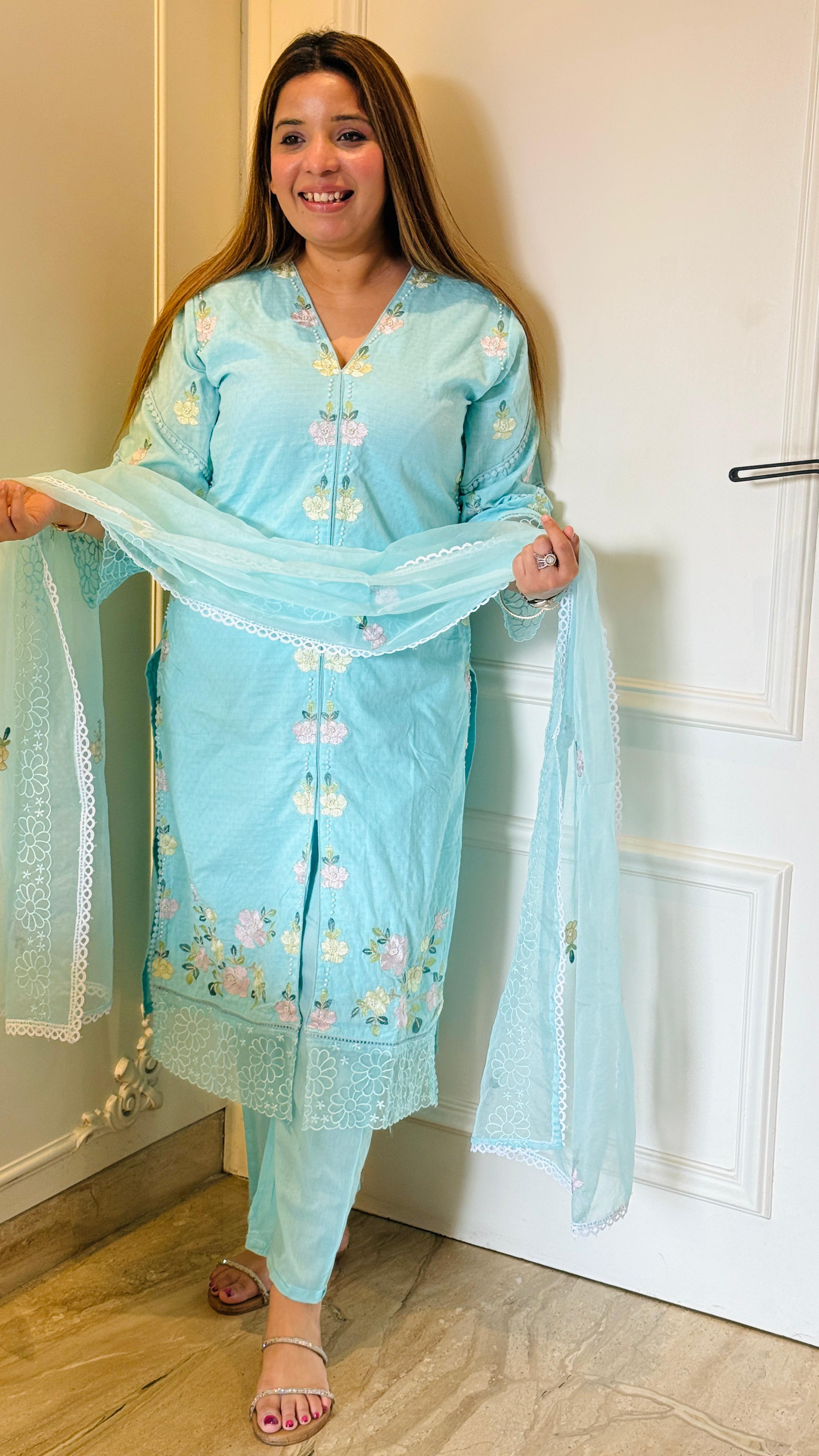 Blue, Purple, Pink Luxe Suit Set