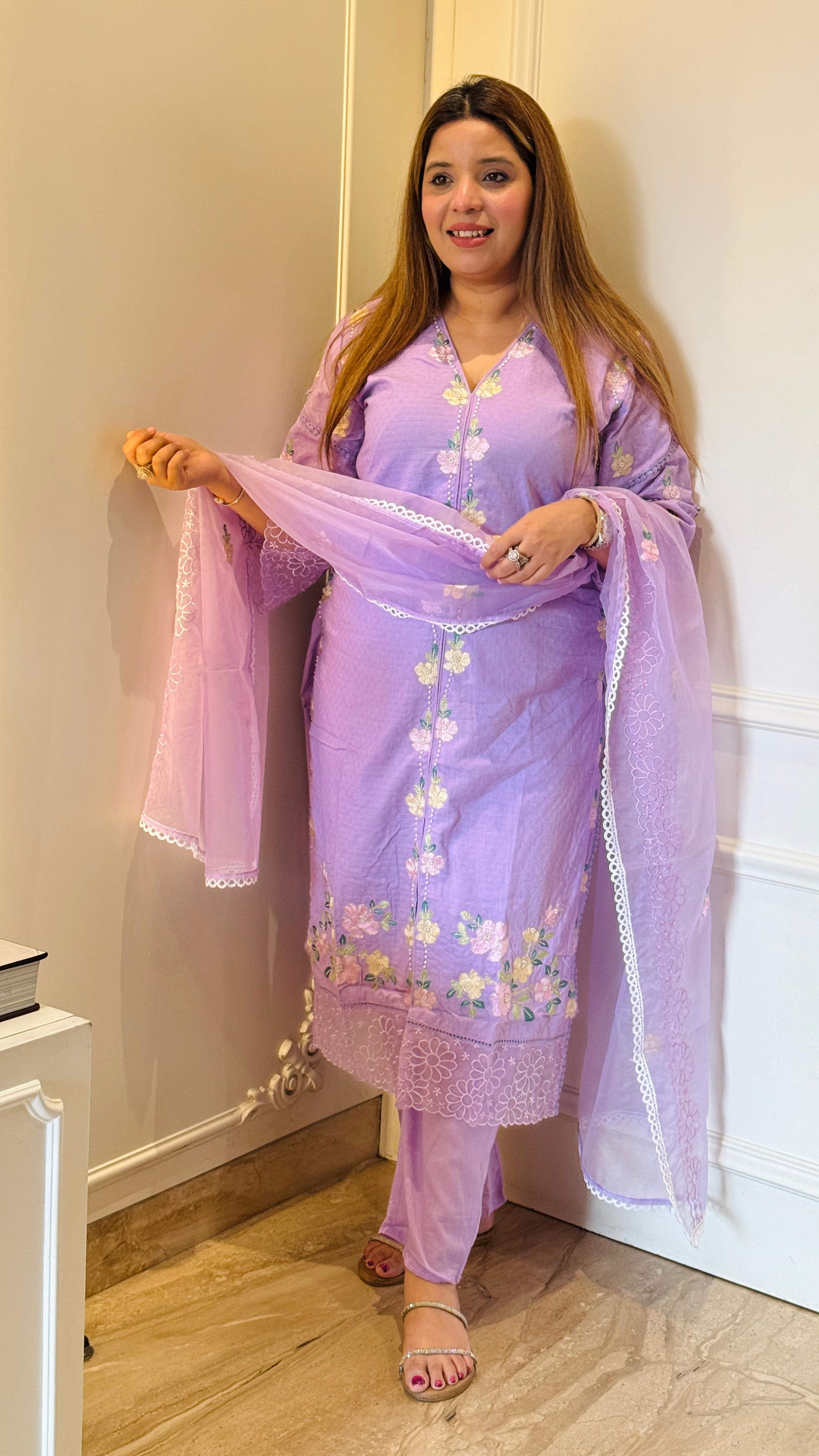 Blue, Purple, Pink Luxe Suit Set