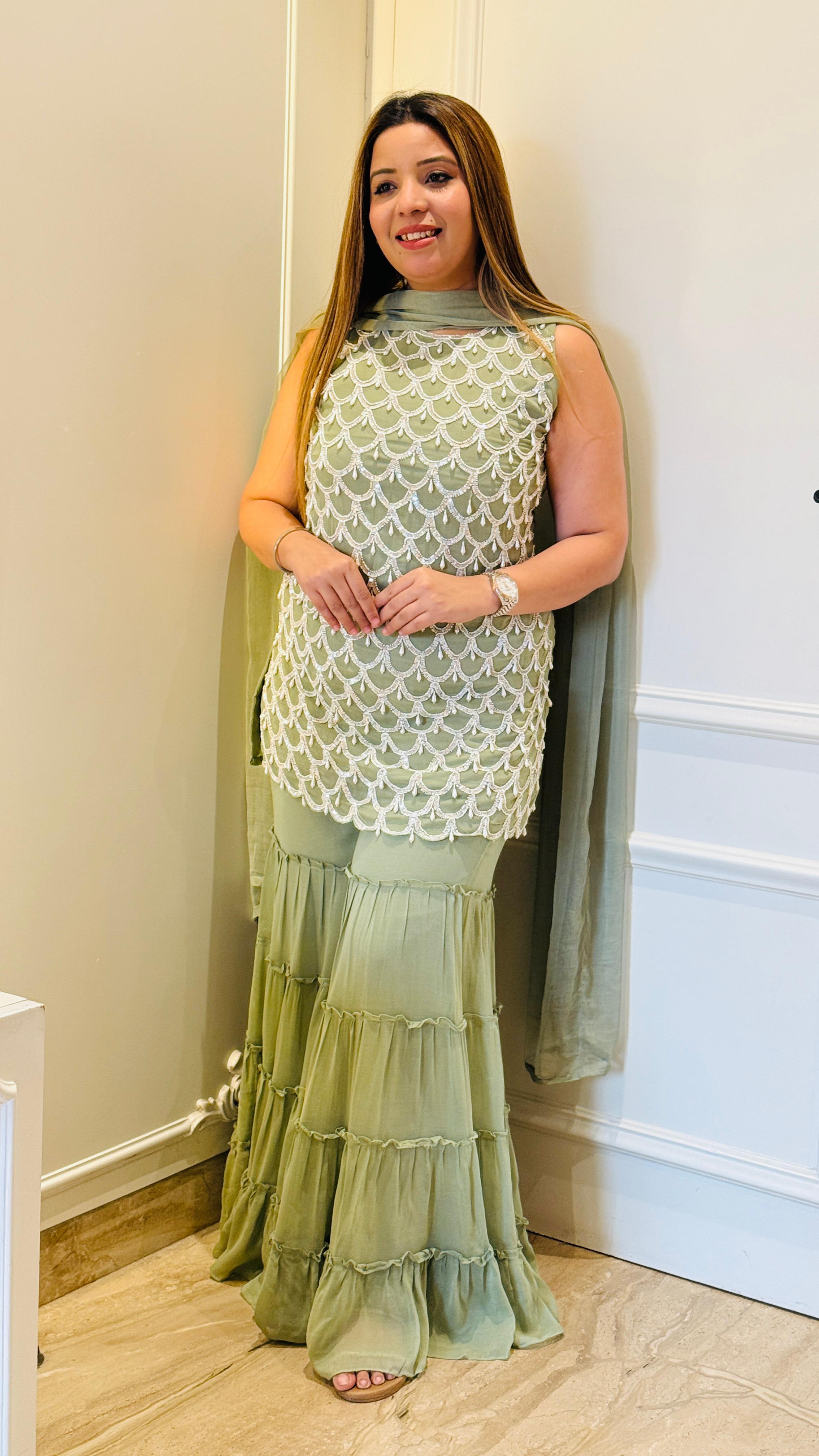 Sage Green Venira Suit Set