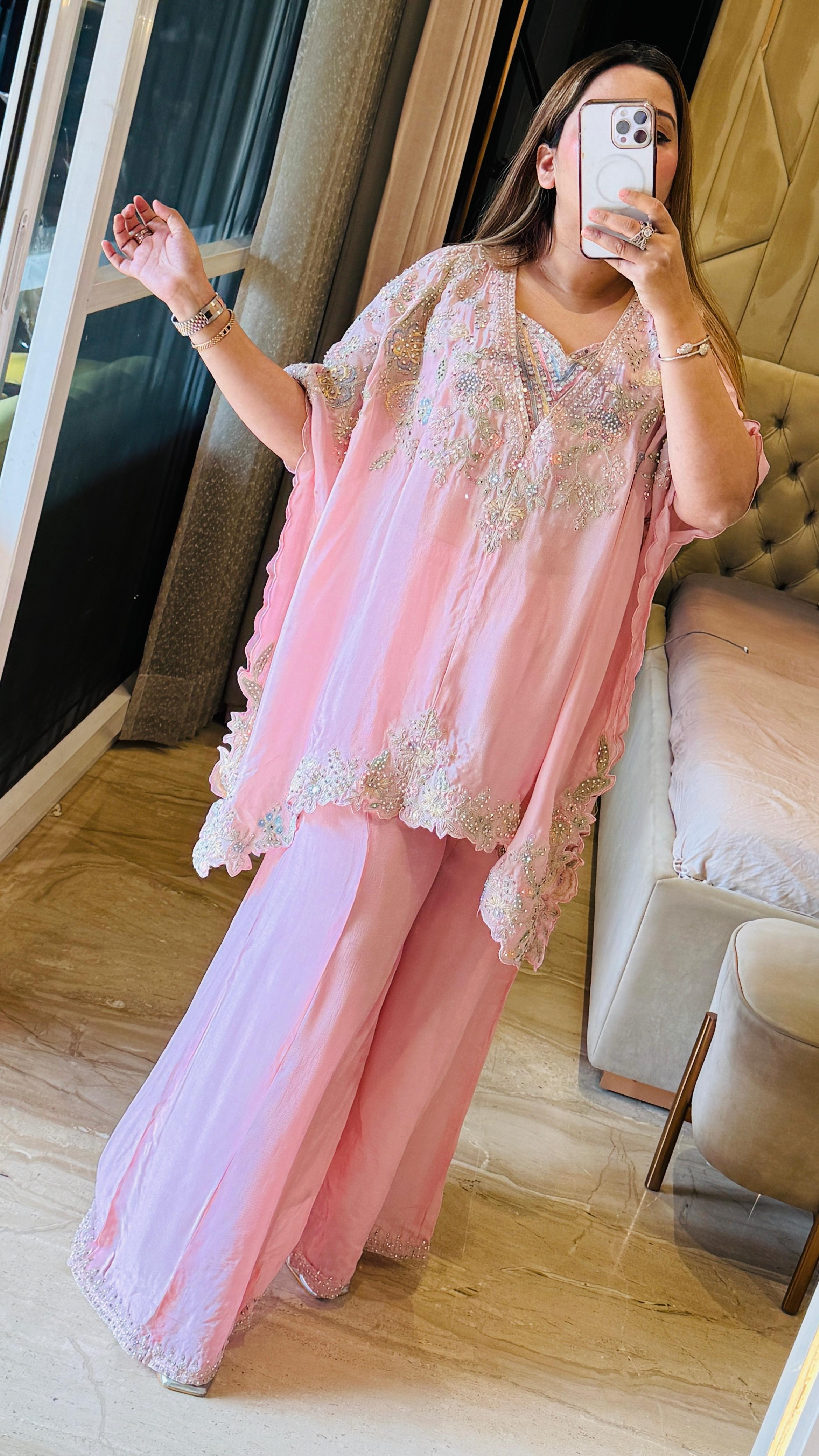 Lavender & Baby Pink Royal Bloom Sharara Set
