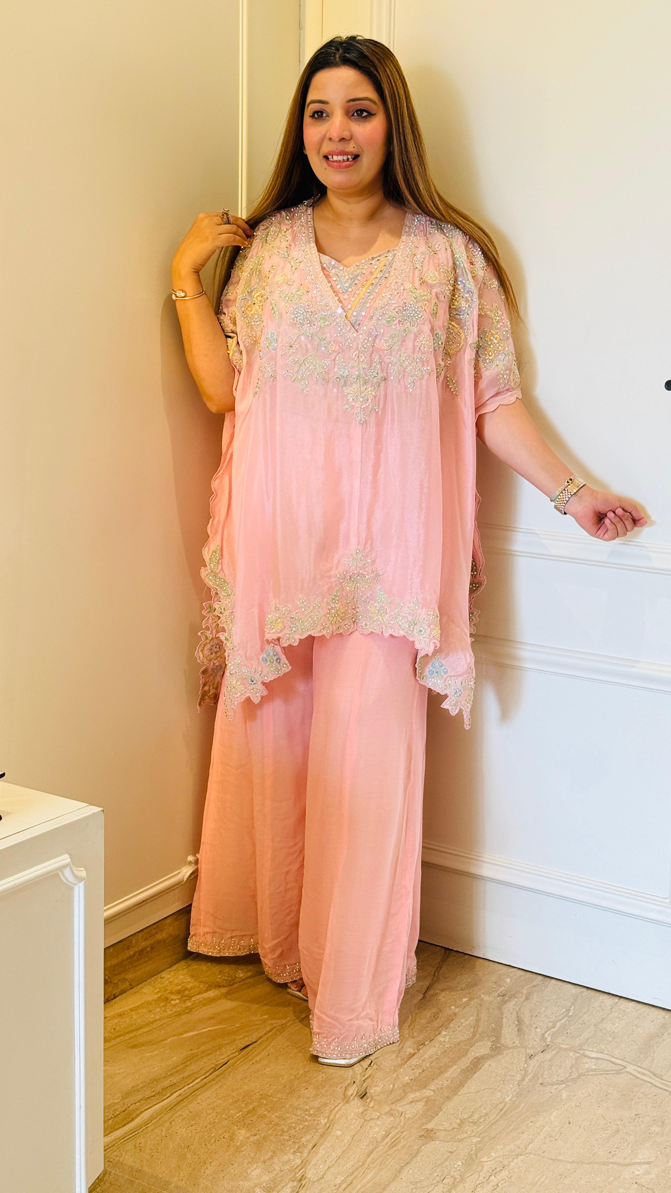Lavender & Baby Pink Royal Bloom Sharara Set