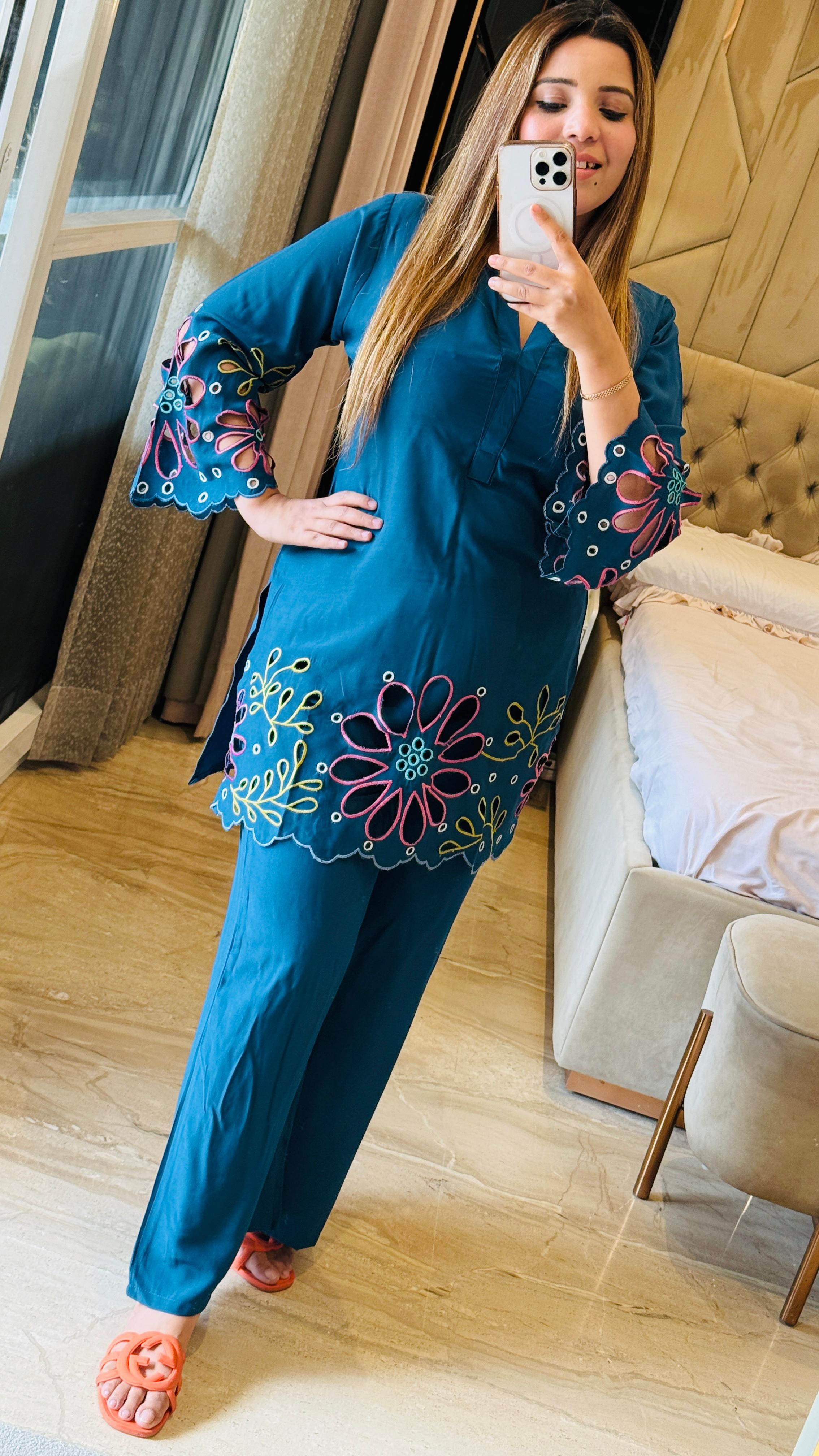 Blue, Green, Black Leora Premium Laser-Cut Cord Set