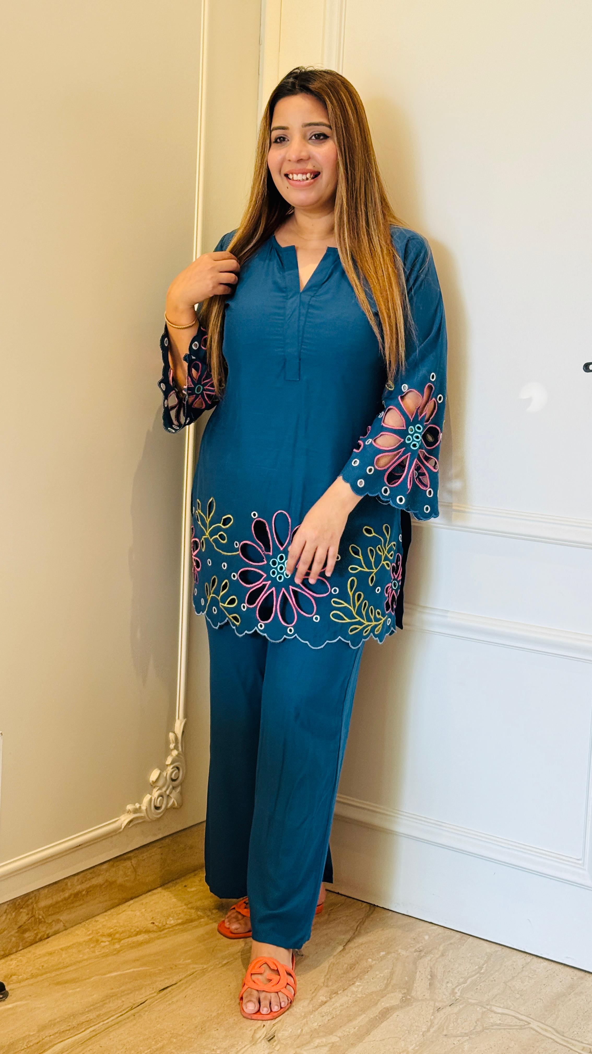 Blue, Green, Black Leora Premium Laser-Cut Cord Set