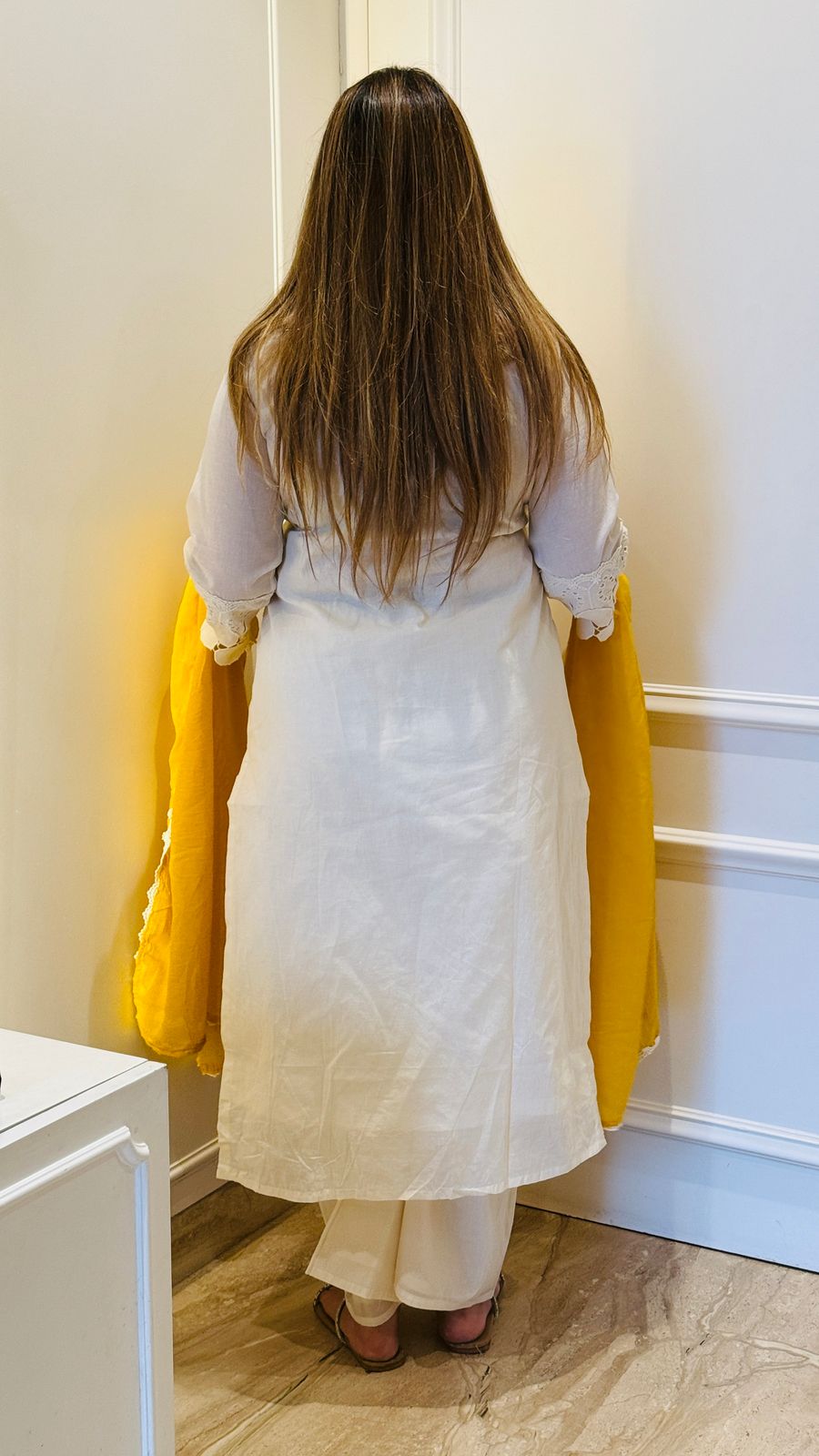 Ombre Elegance Schiffli Set (Yellow)