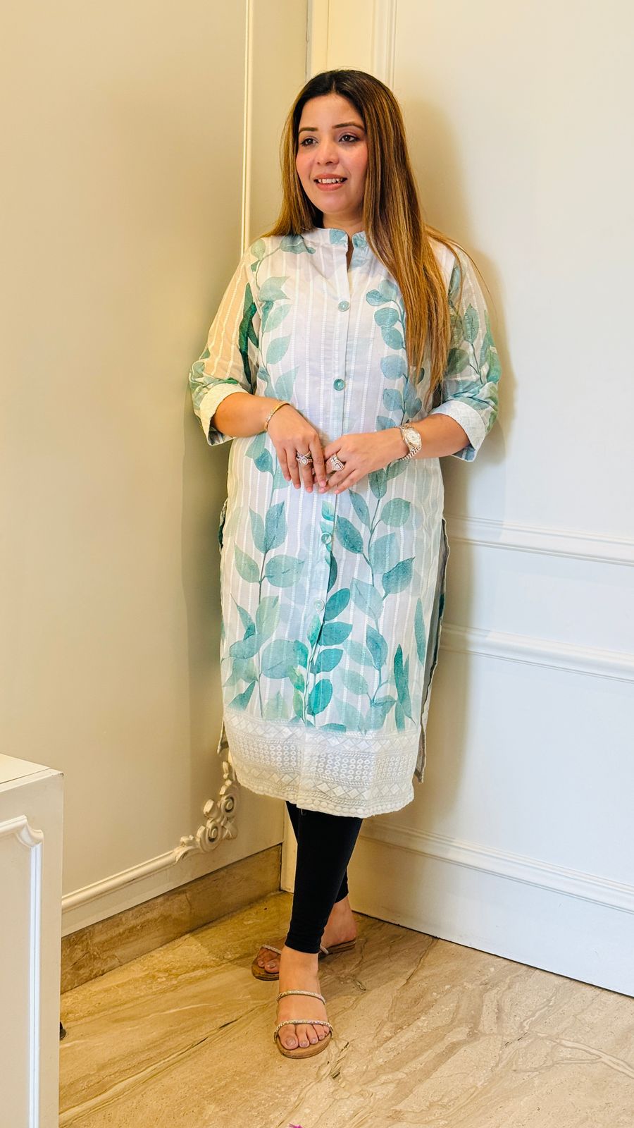 Zahra Handwork Kurta (Blue)