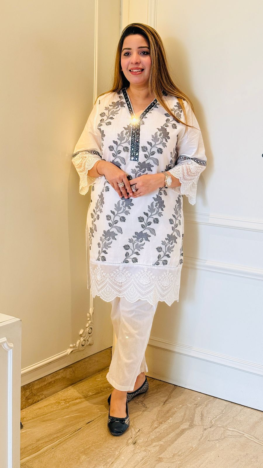 Lace Luxe Co-ord (White, Pink, Beige)