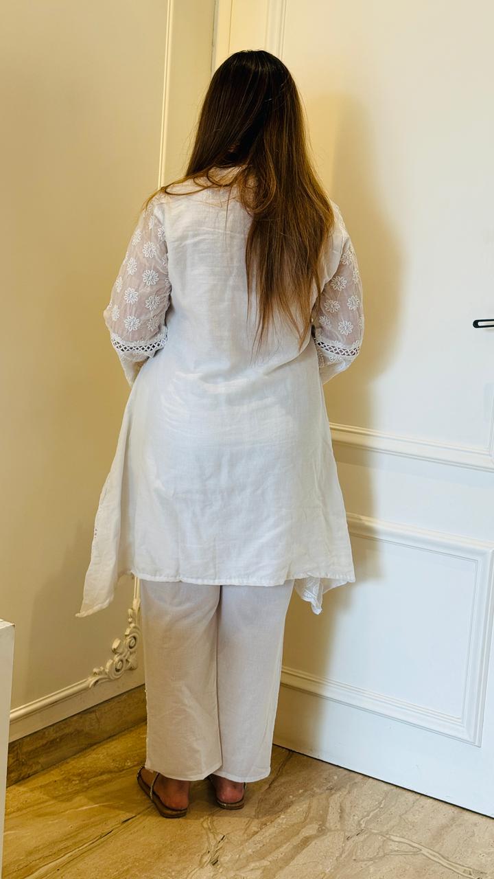 Zehra Lucknowi Elegance Set (Blue, White)