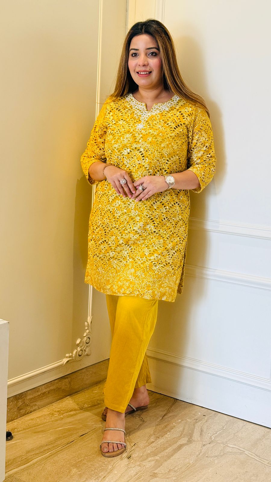 Ariya Schiffli Charm (Yellow)