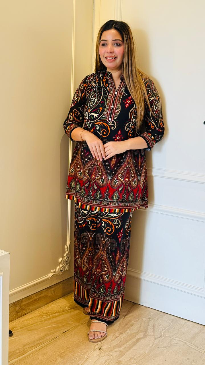 Luxe Print Co-ord (Black)