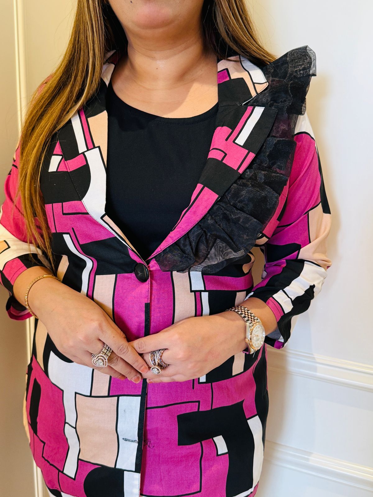 Tavisha Rayon Blazer Set - Purple