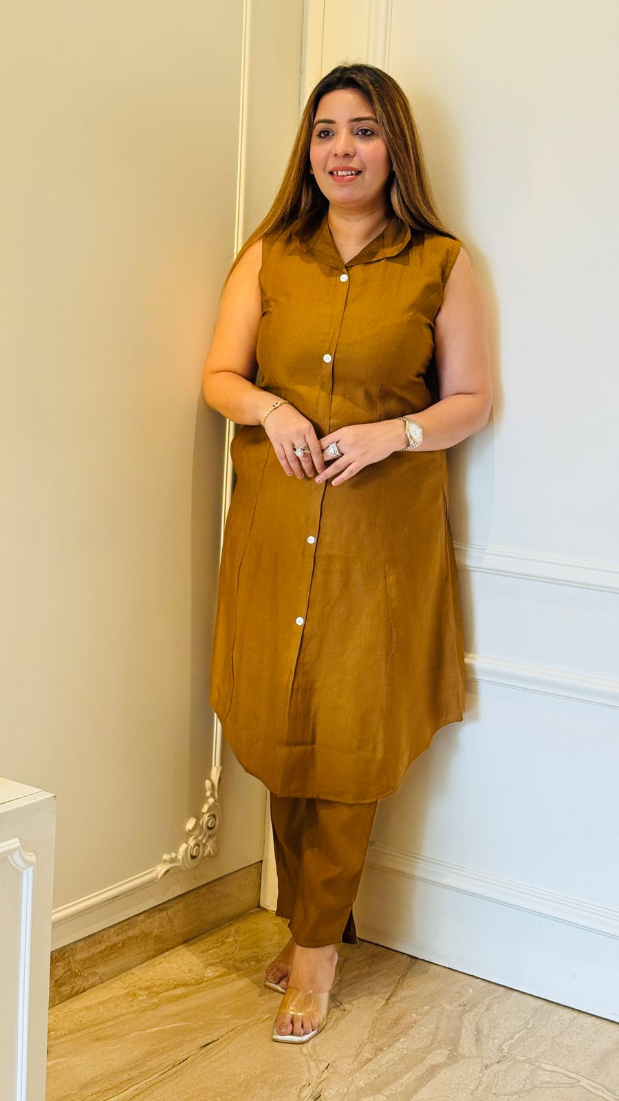 Cotton A-Line Cordset- Red, Purple, Yellow, Mustard, Sky Blue, Grey, Pink, Black