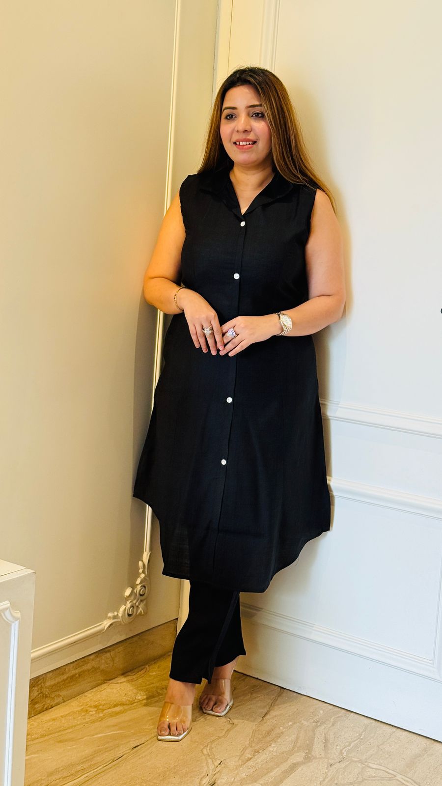 Cotton A-Line Cordset- Red, Purple, Yellow, Mustard, Sky Blue, Grey, Pink, Black