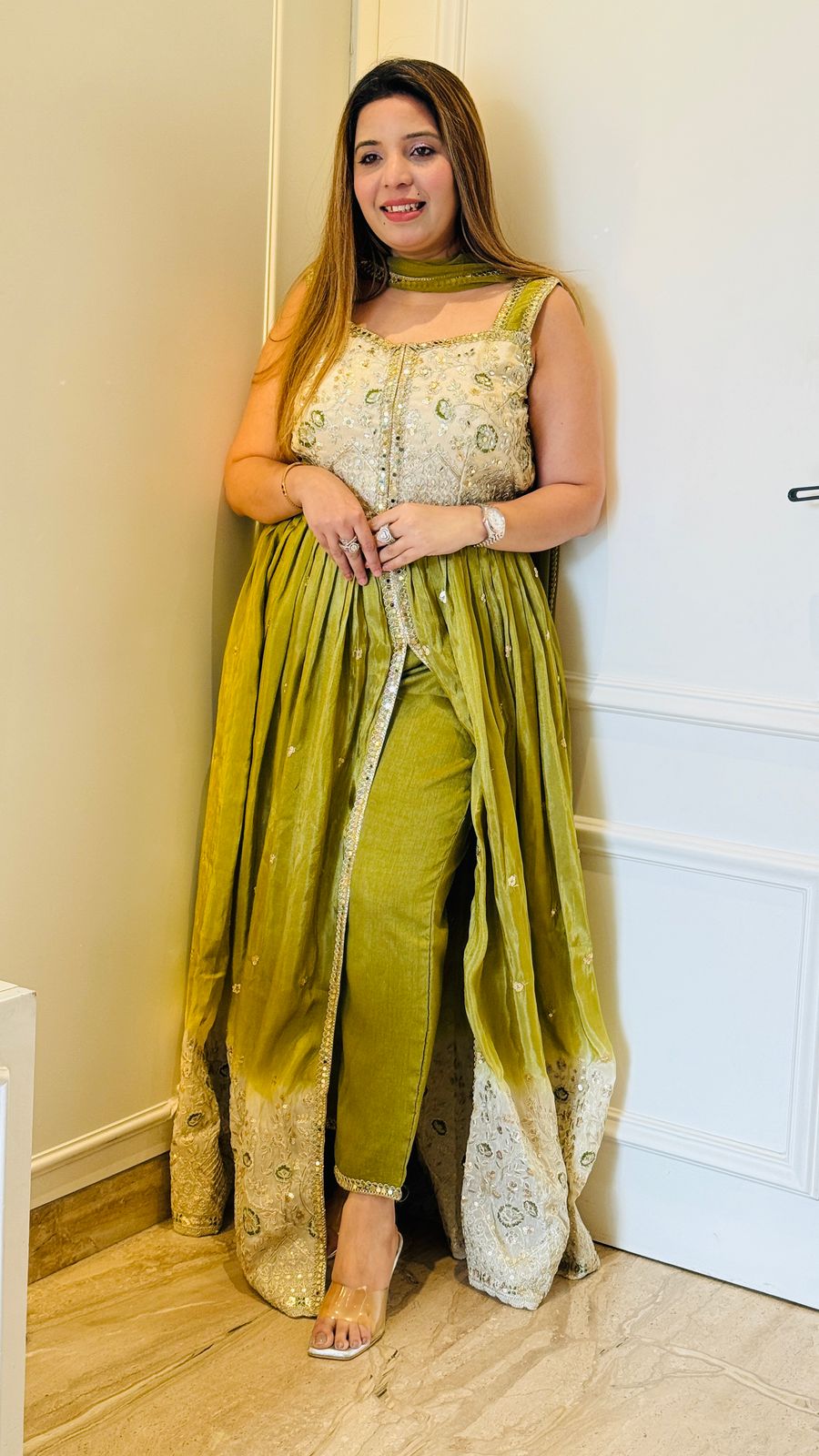 Aurora Cape Suit Set - Green, Purple, Yellow