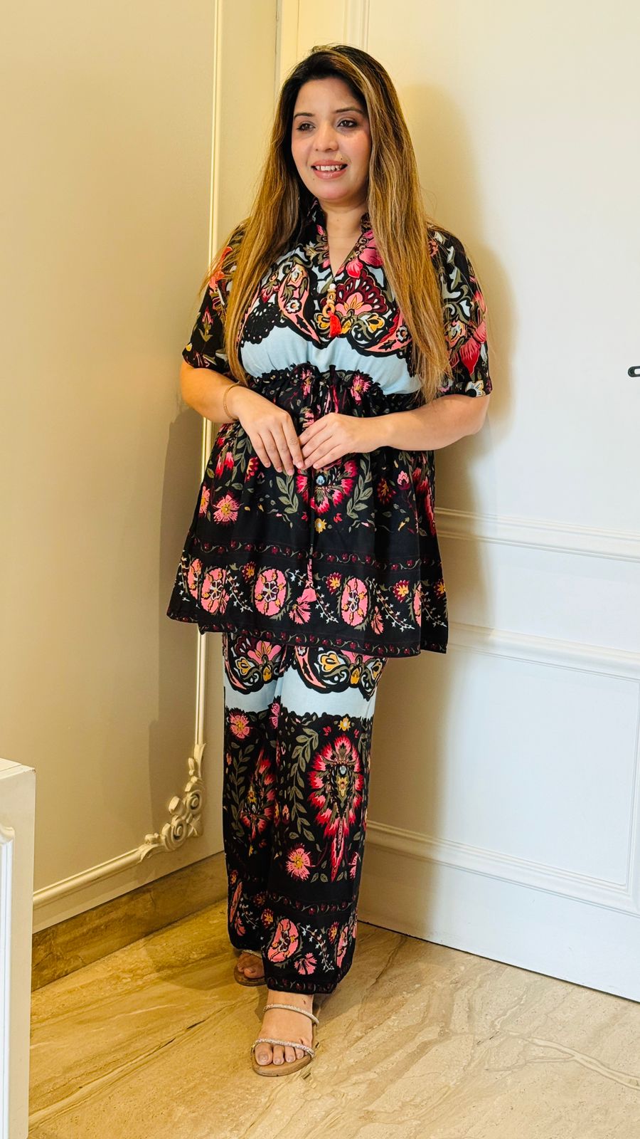 Noor Kaftan Co-Ord- Black