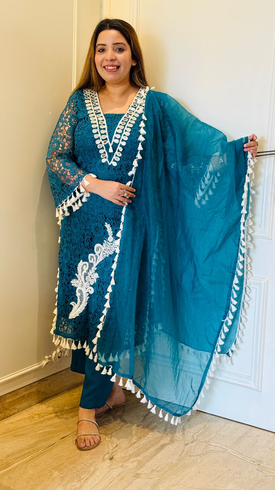 Lace Luxe Kroshia Ensemble- Blue