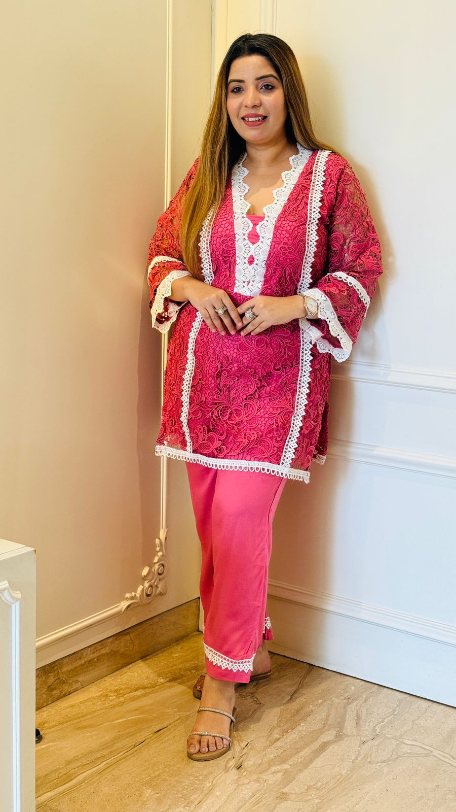 Grace Cotton Cord Set- Pink