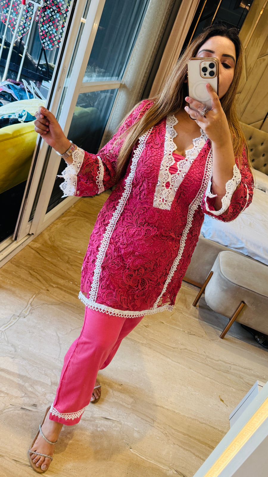 Grace Cotton Cord Set- Pink