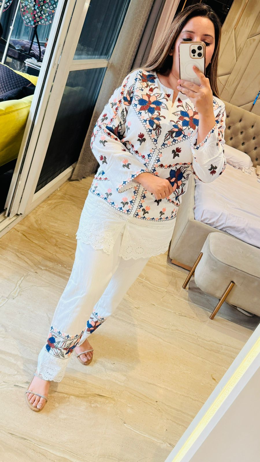 Ziya Cotton Cordset- White