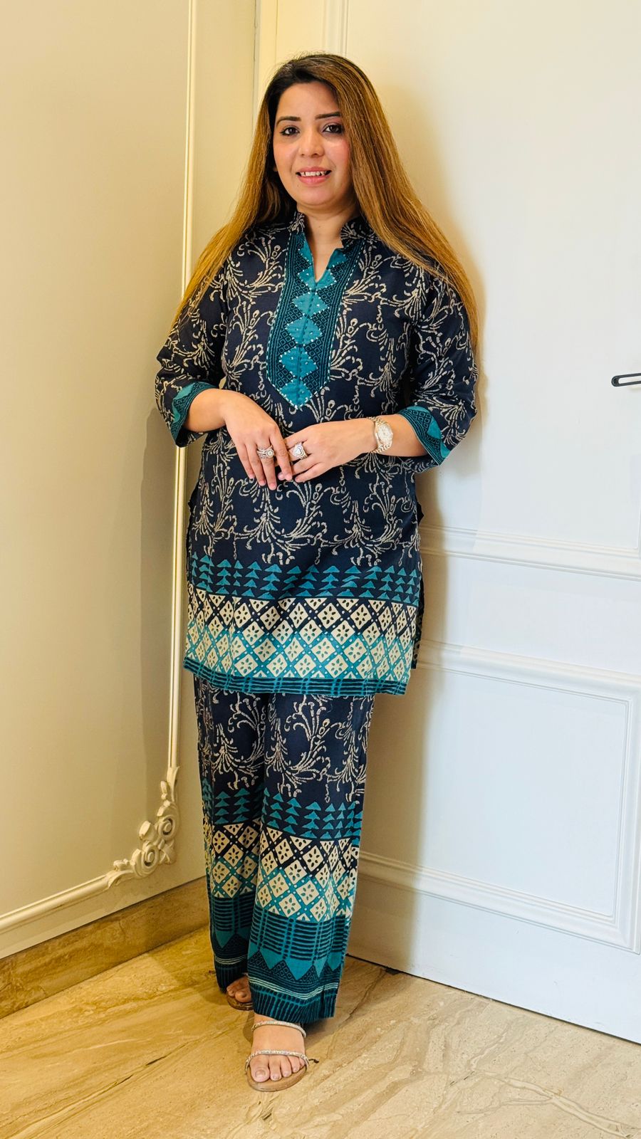 Kavya Cordset- Blue, Red