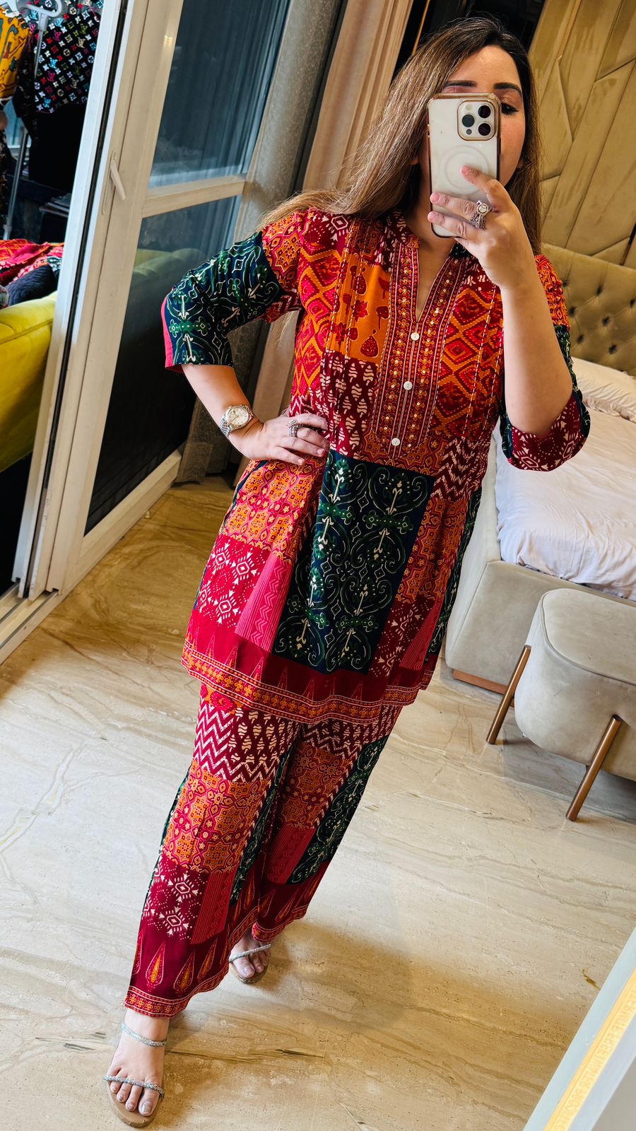 Naira Cord Set- Orange