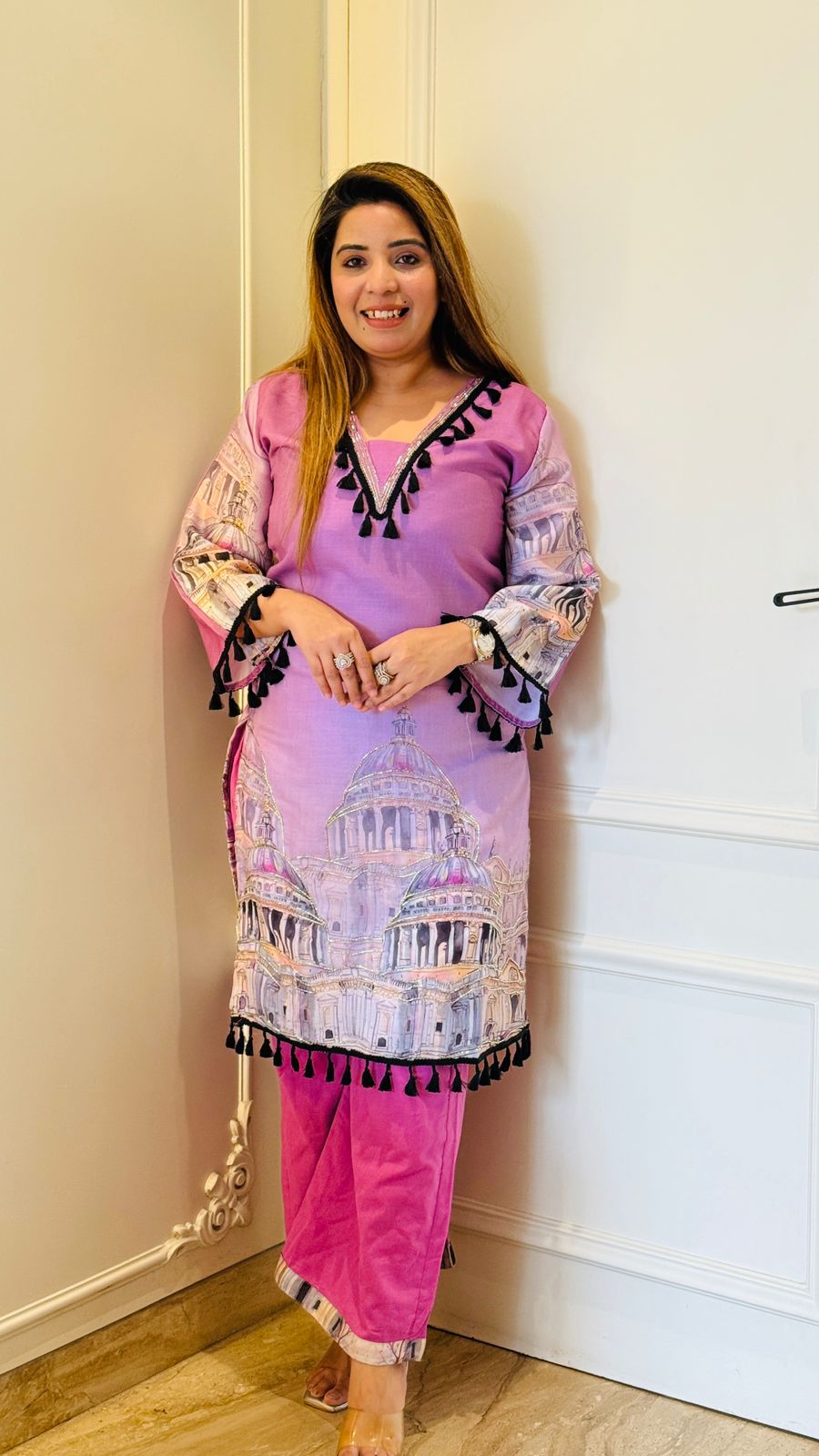 Naira Kurta Set- Purple