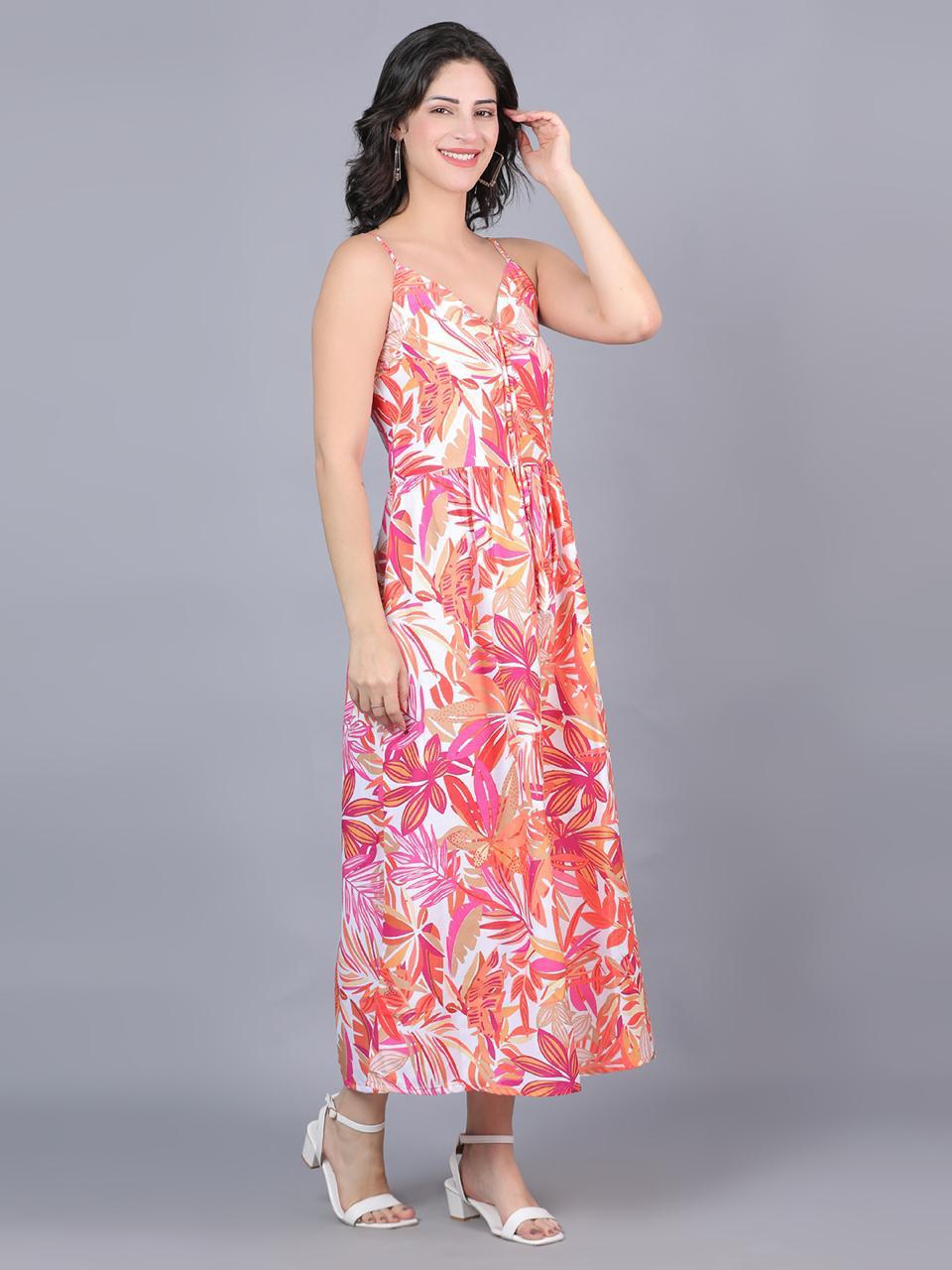 Saanvi Maxi Dress- Pink
