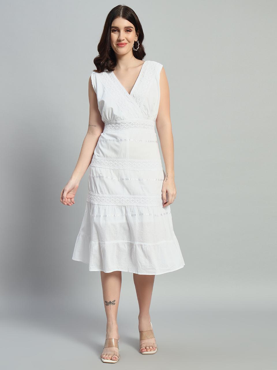 Ziya Cotton Maxi Frock- White