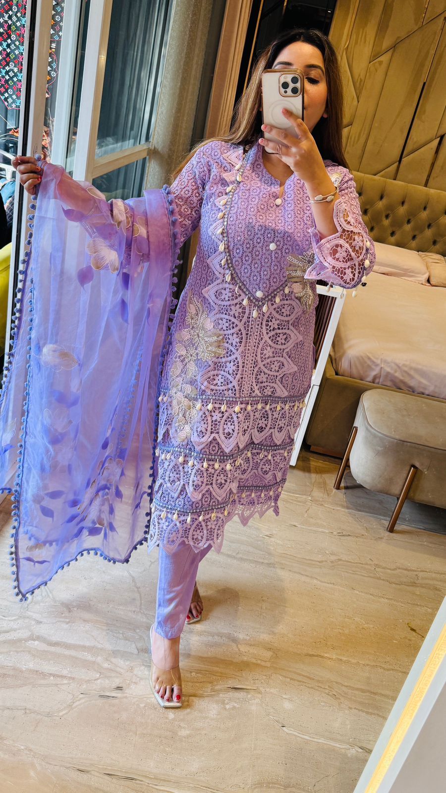 Reva Suit Set- Pink, Purple