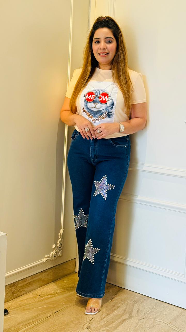 Stella Shine Jeans- Navy, Blue