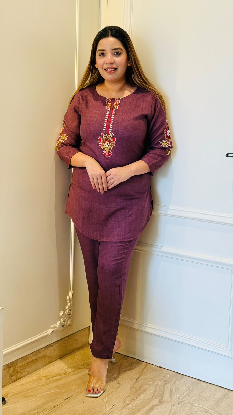 Zaira Rayon Set- Purple, Red, Blue, Beige
