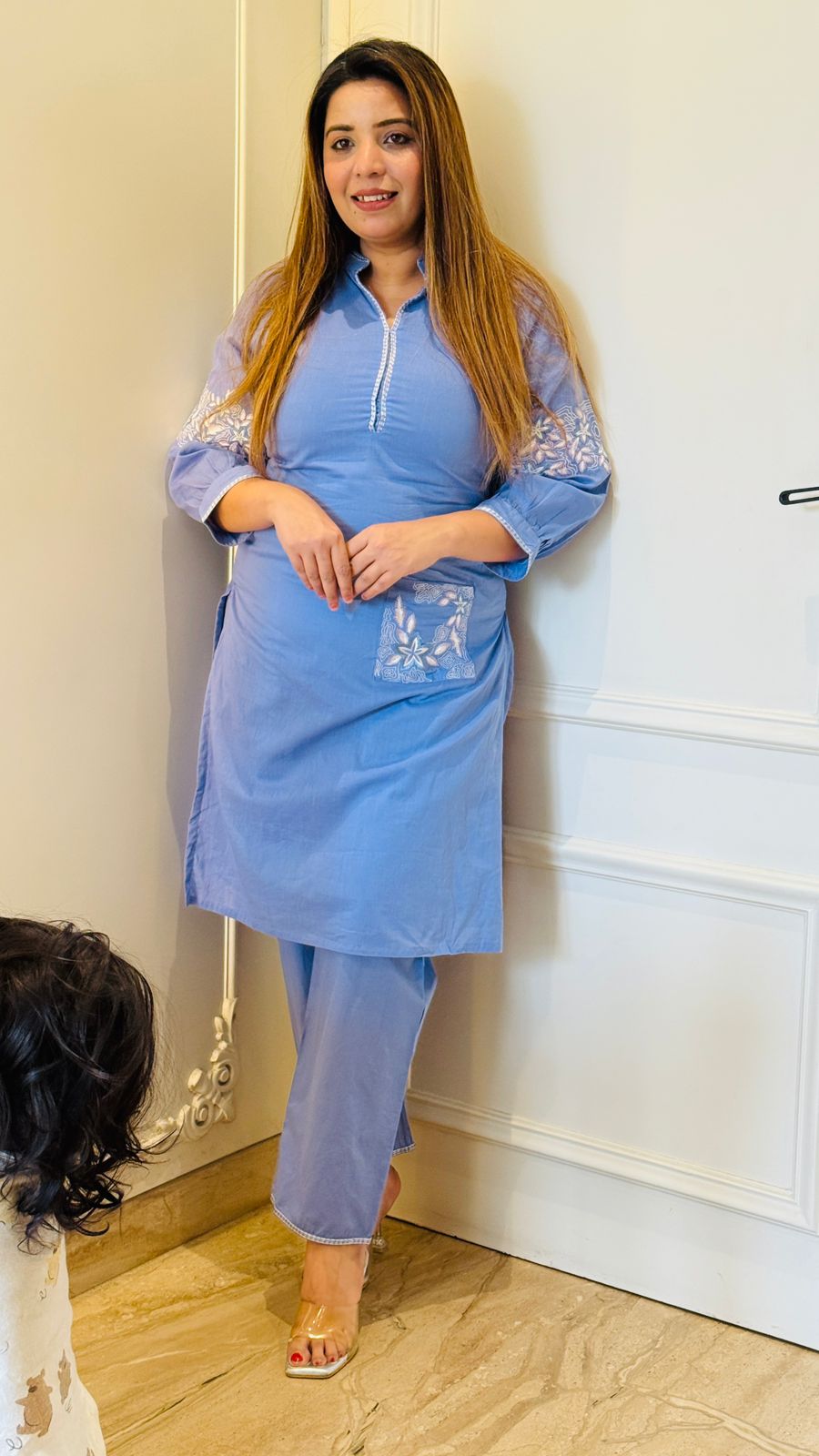 Zehra Cotton Set- Blue