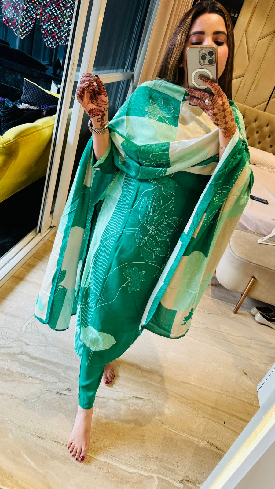 Noor Suit Set- Green