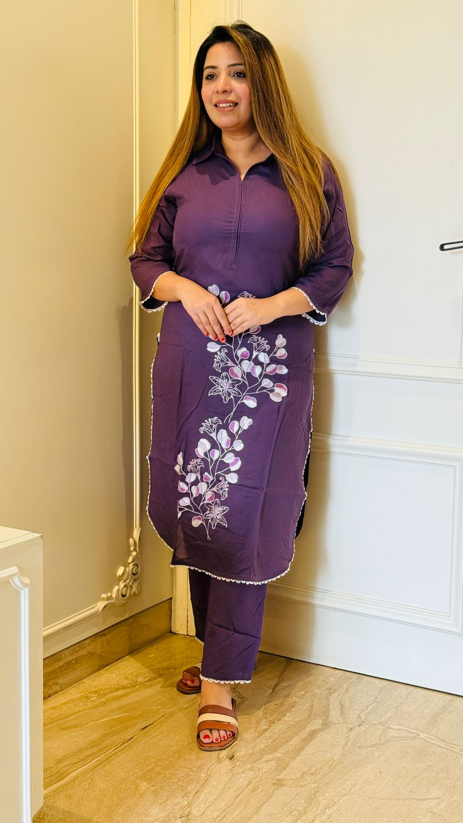 Avni Cord Set- Purple