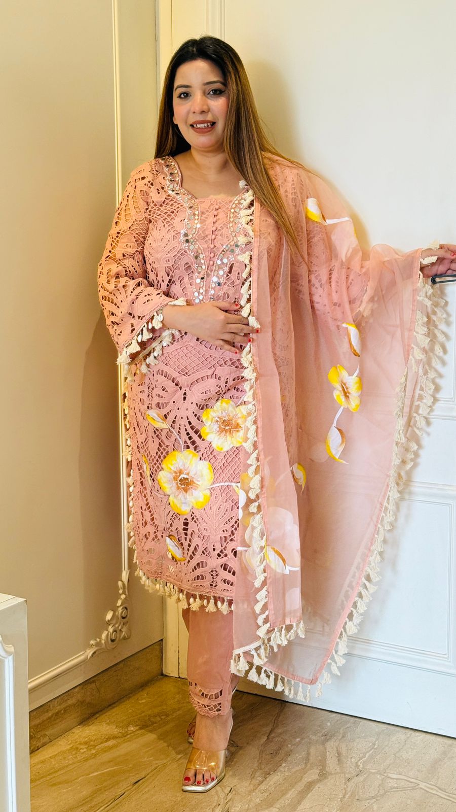 Ira Suit Set- Brown, Pink, Purple