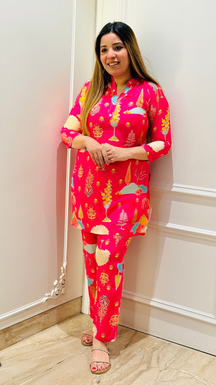 Myra Cotton Coord- Pink