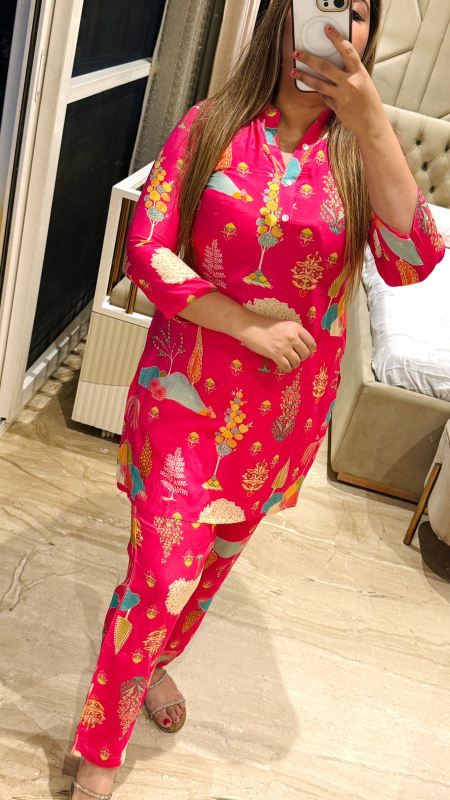 Myra Cotton Coord- Pink