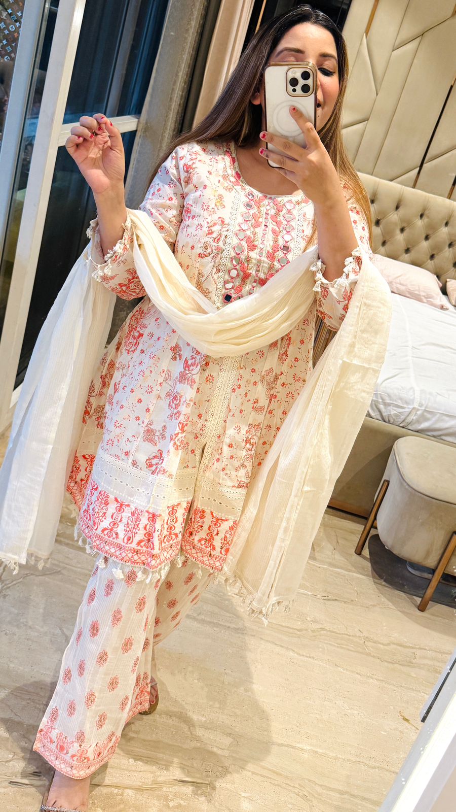 Aamira Peplum Set- Pink