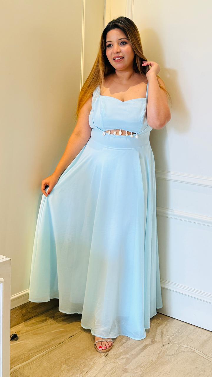 Lorina Dress- Blue, Pink, Green